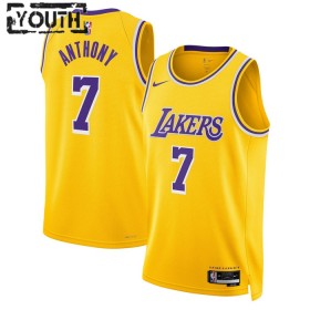 Camiseta Niños Los Angeles Lakers Carmelo Anthony 7 2022-23 Nike Icon Edition Oro Swingman